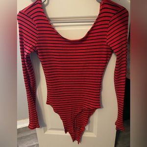 Womens Striped Bodysuit